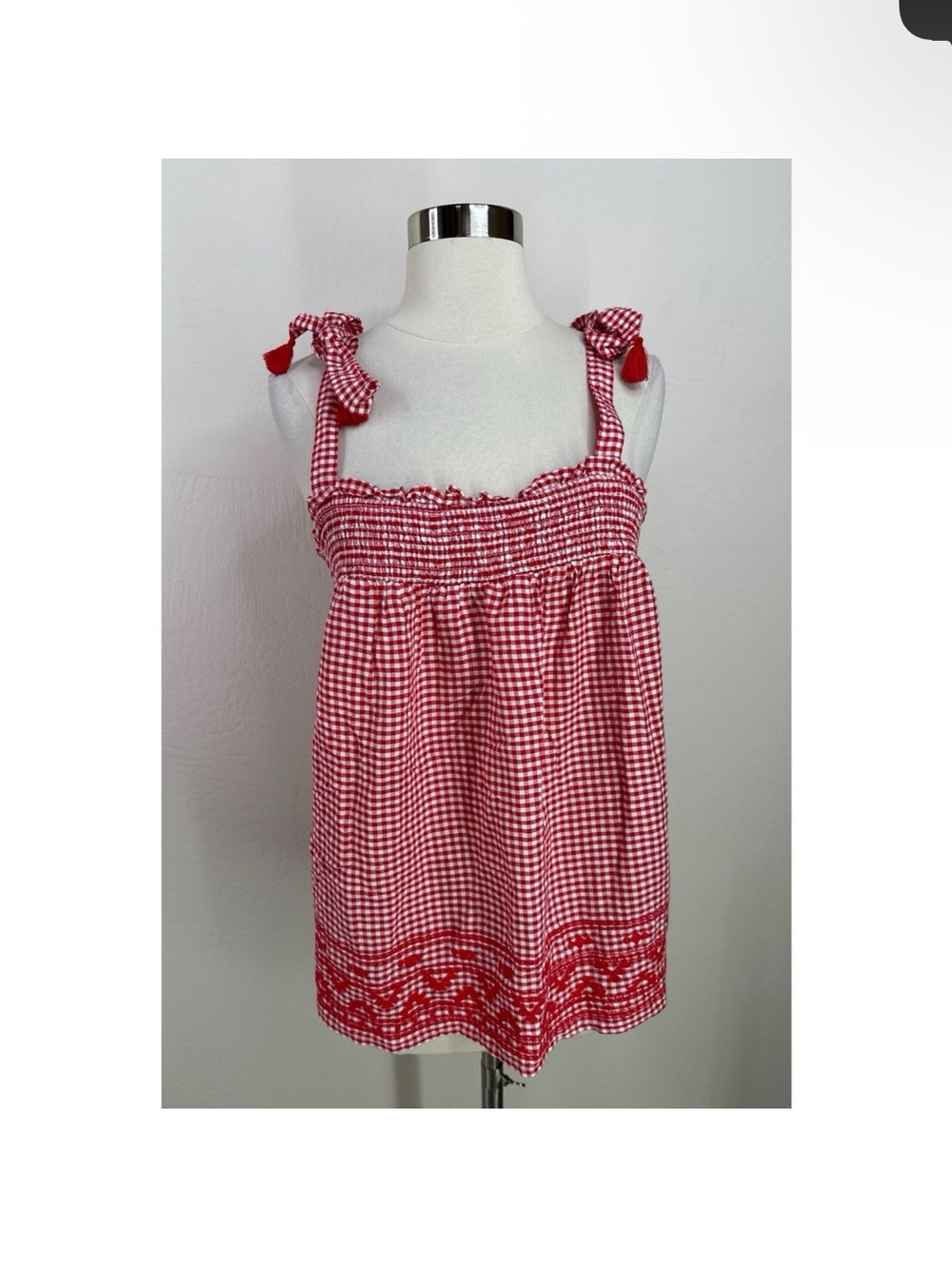 Old Navy Gingham Square Neck Top